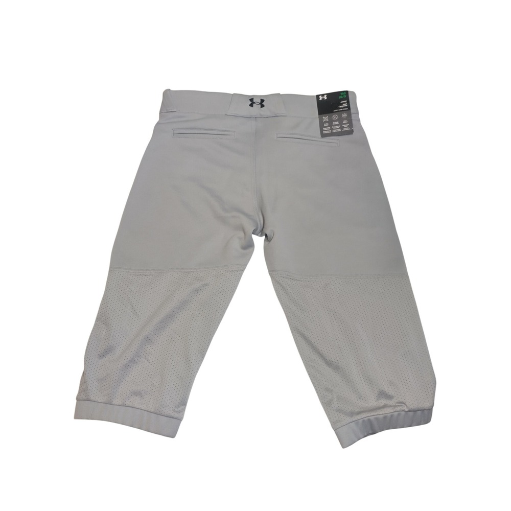 Under Armour Girls Gray Softball Pants Cropped Knicker Youth Large YLG NWT - Picture 4 of 7